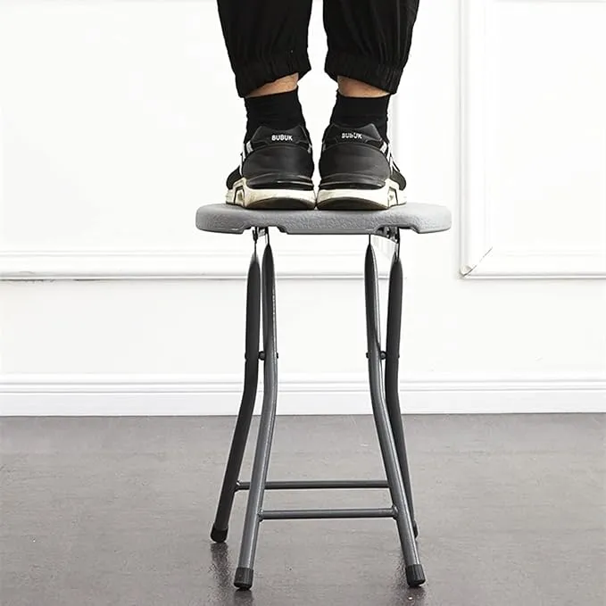Foot Stool Folding Chair Folding Stool Portable Plastic Chair and Non-Slip Foot Pads Weatherproof Indoor and Outdoor