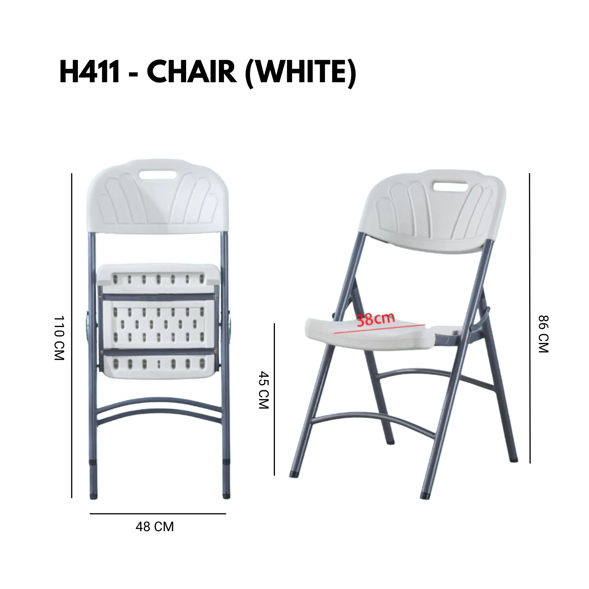 Foot Stool Folding Chair Folding Stool Portable Plastic Chair and Non-Slip Foot Pads Weatherproof Indoor and Outdoor