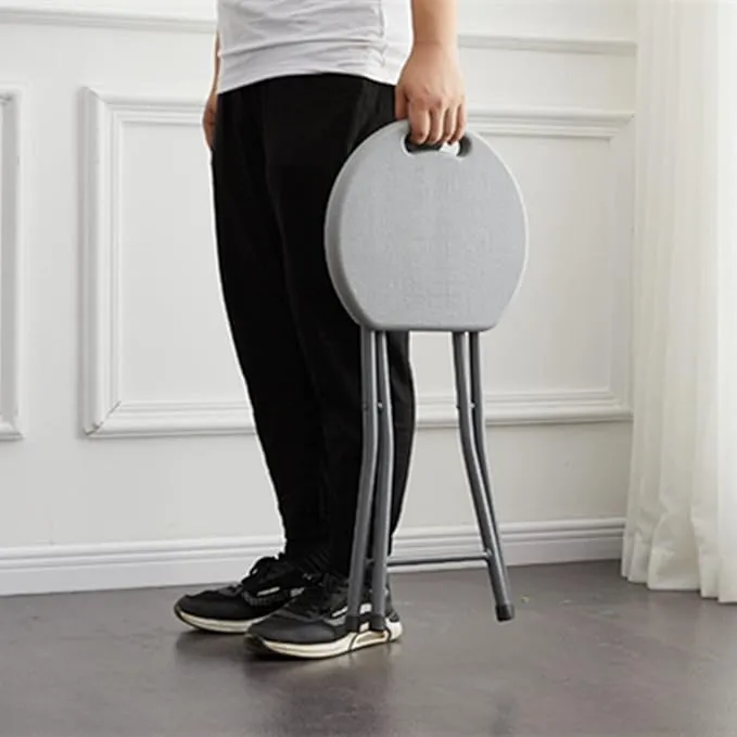 Foot Stool Folding Chair Folding Stool Portable Plastic Chair and Non-Slip Foot Pads Weatherproof Indoor and Outdoor