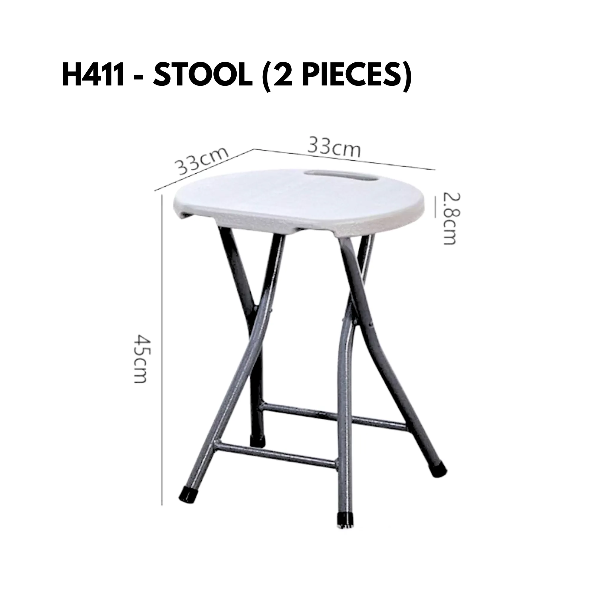 Foot Stool Folding Chair Folding Stool Portable Plastic Chair and Non-Slip Foot Pads Weatherproof Indoor and Outdoor