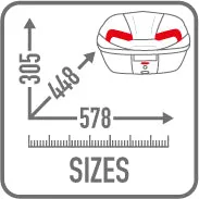 Givi E46NT Riviera Monolock Top Box (46 litre)