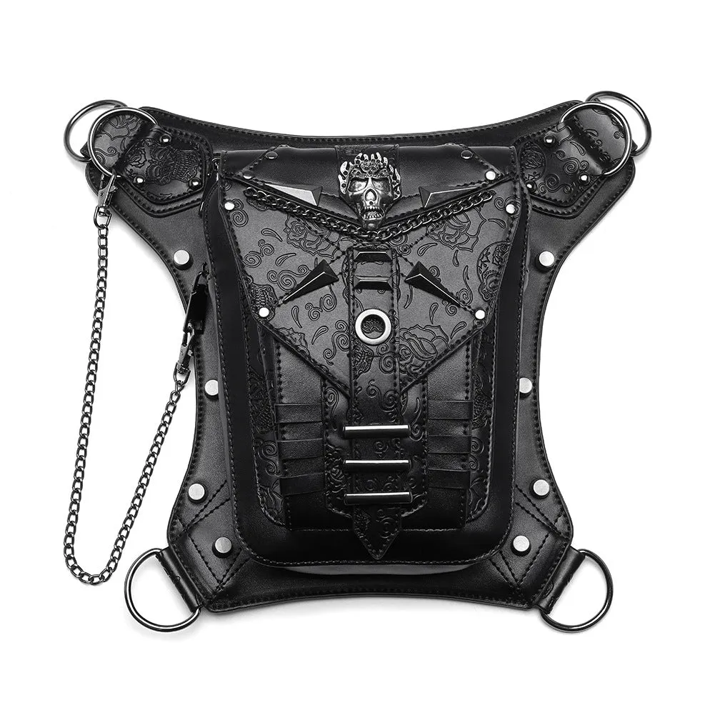 Gothic Steampunk Waist Bag Drop Leg Arm Bag Pack Waist Shoulder Fanny Pouch Bag