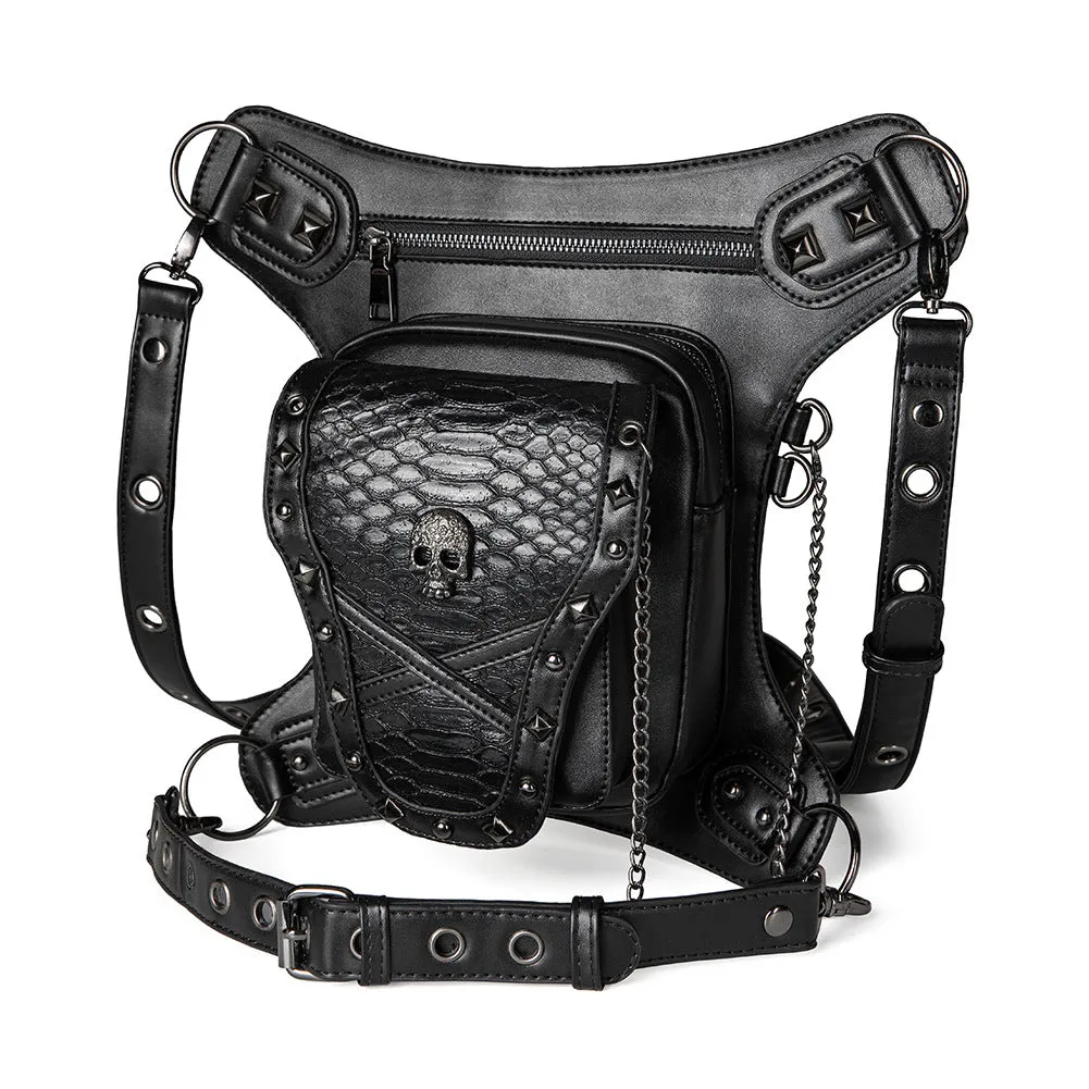 Gothic Steampunk Waist Bag Drop Leg Arm Bag Pack Waist Shoulder Fanny Pouch Bag