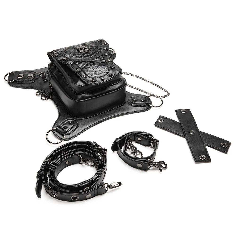 Gothic Steampunk Waist Bag Drop Leg Arm Bag Pack Waist Shoulder Fanny Pouch Bag
