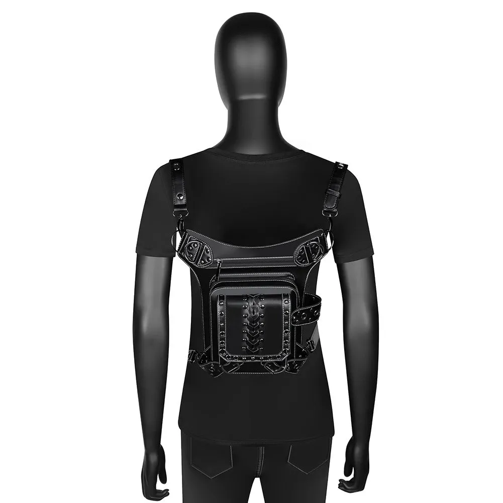 Gothic Steampunk Waist Bag Drop Leg Arm Bag Pack Waist Shoulder Fanny Pouch Bag