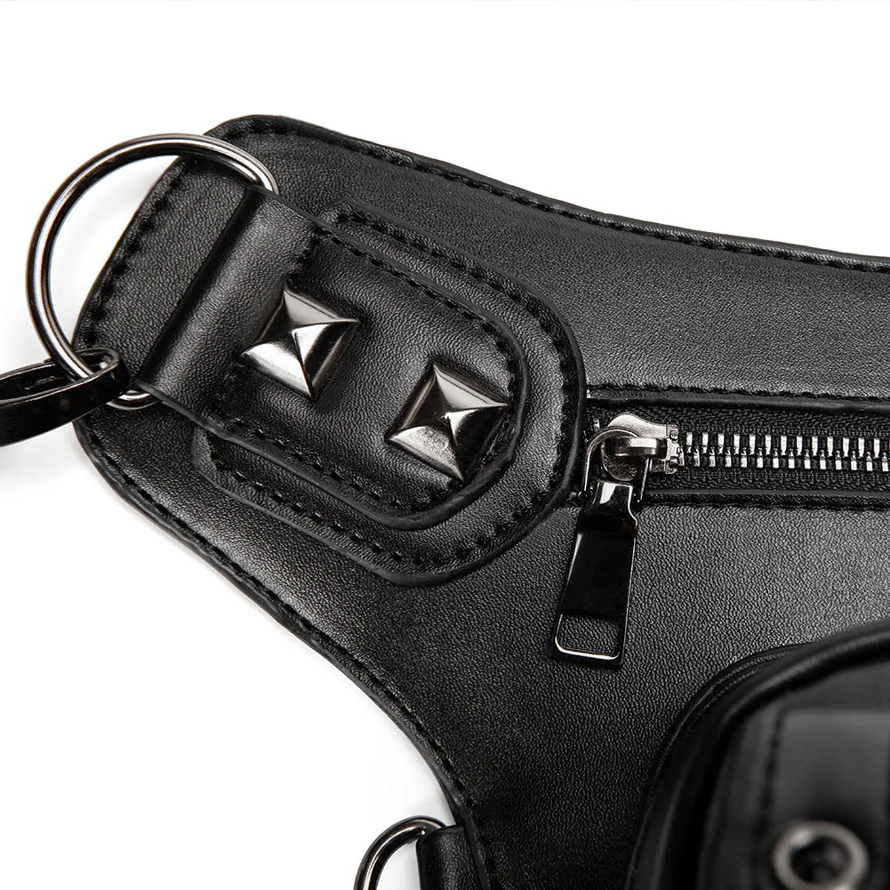 Gothic Steampunk Waist Bag Drop Leg Arm Bag Pack Waist Shoulder Fanny Pouch Bag