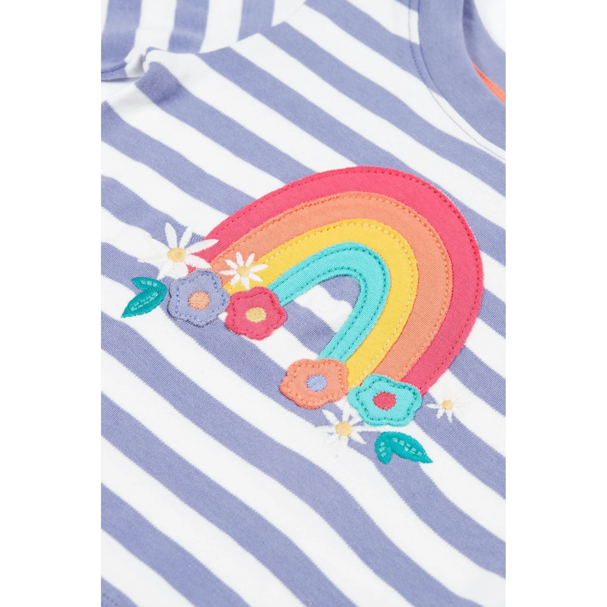 Grape Stripe/Rainbow Louise Applique Top - 1 Left Size 9-10 years