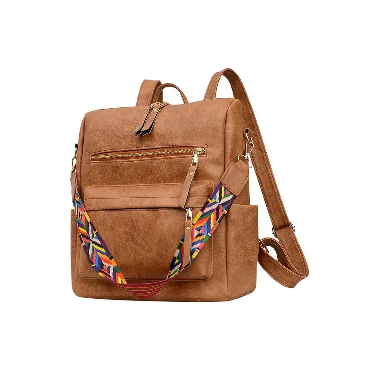 Guitar Gal Convertable Backpack in Brown