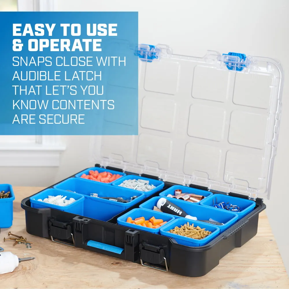 HART Stack System Tool Box with Removable Organizer Bins, Fits Modular Storage S