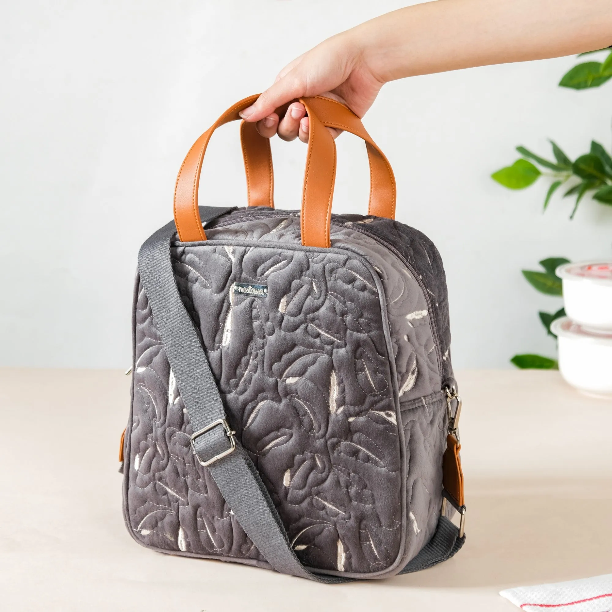 Heat Insulated Lunch Bag Grey
