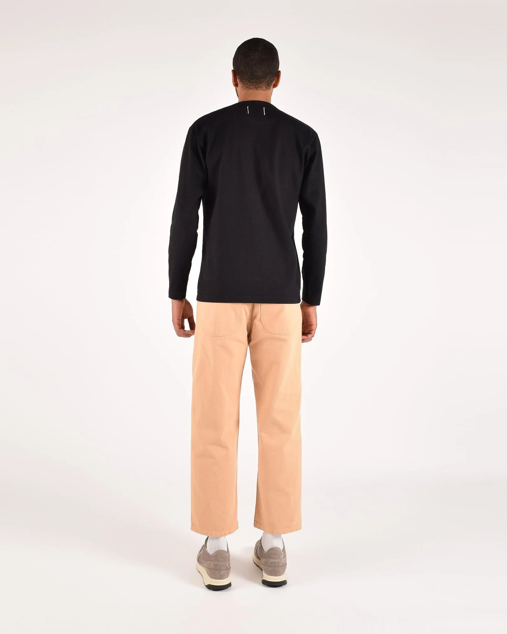 Heavy Duty Long Sleeve Tee - Single Pocket - Black