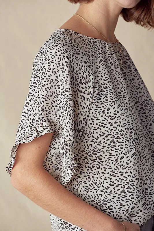 It's A Wild Life Flutter Sleeve Top