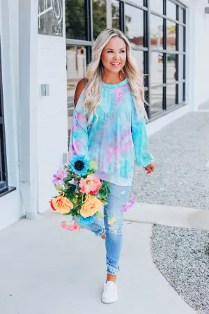 It's Electric Cold Shoulder Top S-3X - Grey