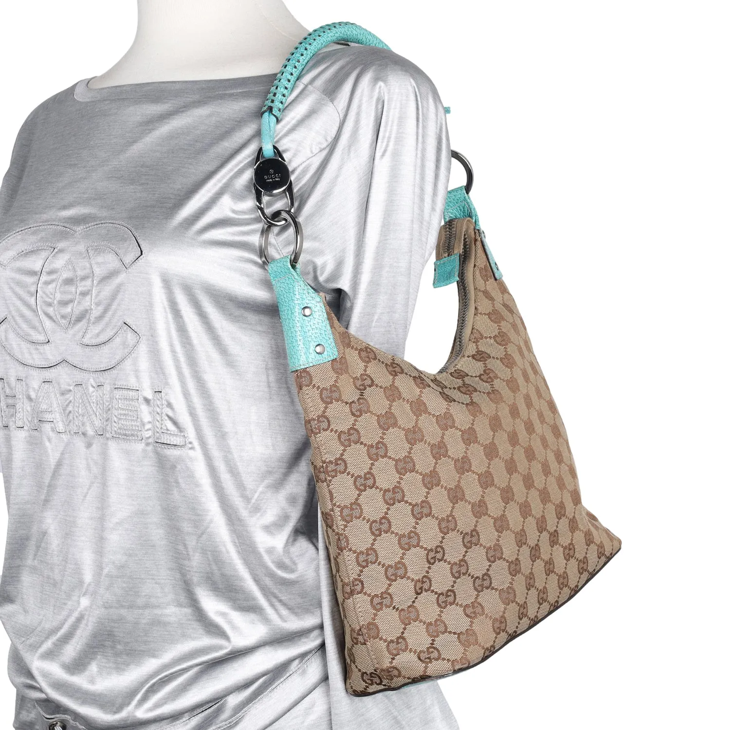 Jackie Canvas Leather Ring Hobo