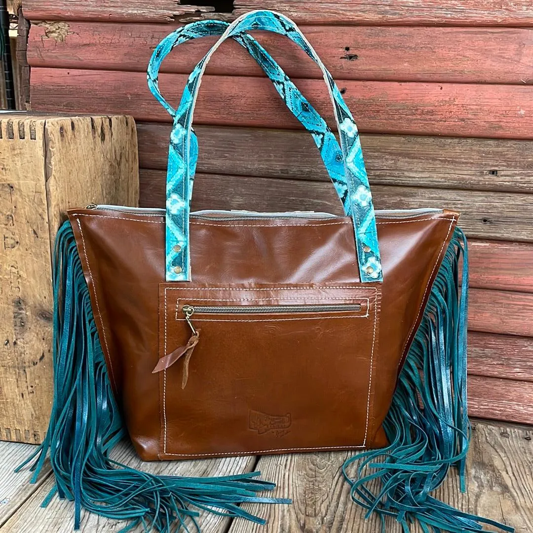 June - Dark Brindle w/ Turquoise Matrix Navajo