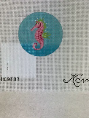 Kelly Clark Studio KCBJ07 Pink Seahorse Round