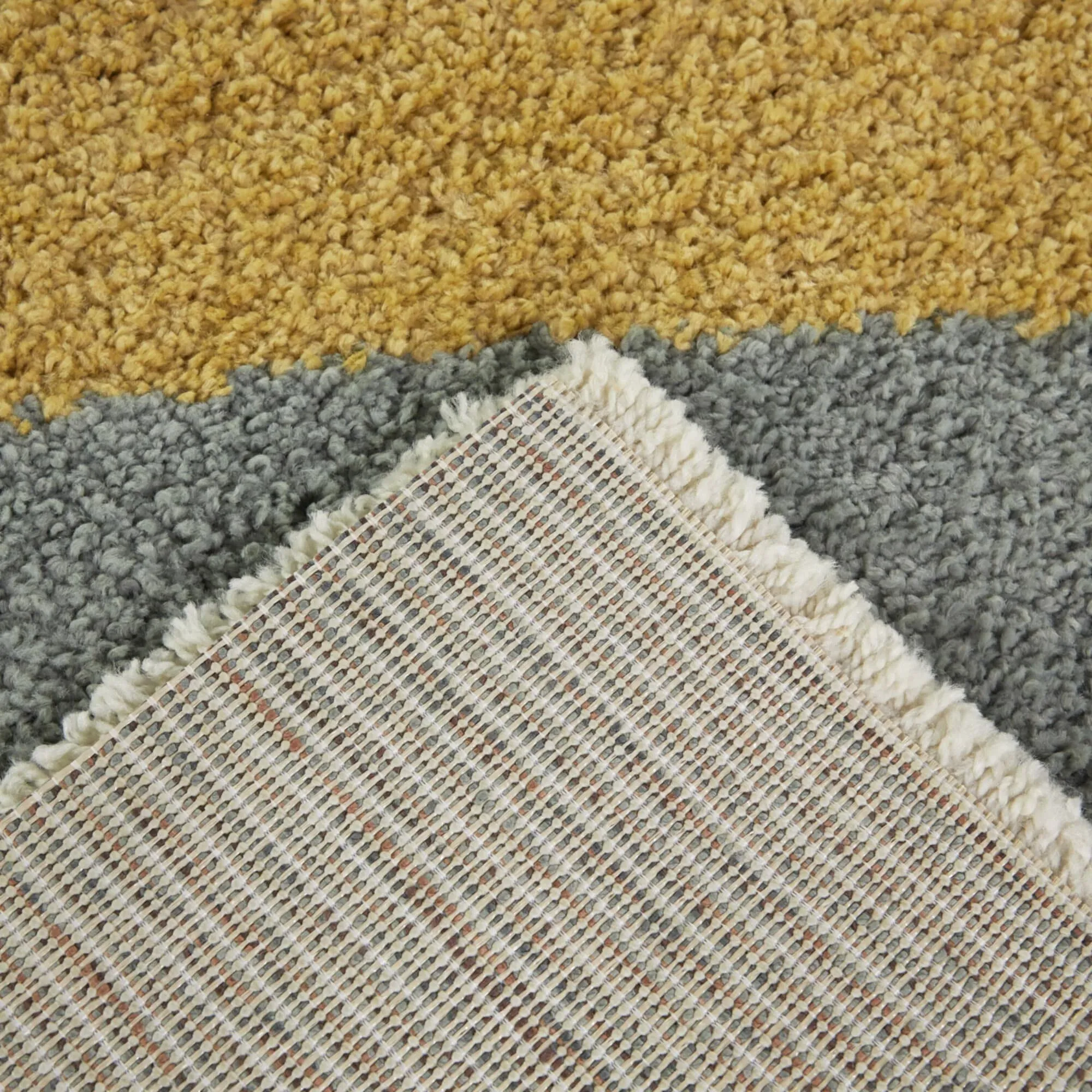 Kids Rainbow Shag Area Rug 5'3" X 7' Cream Orange Pink Novelty