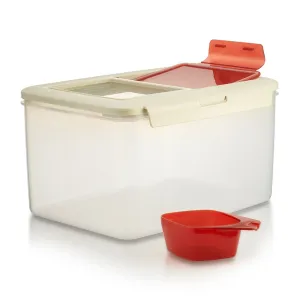 Komax Biokips Large Food Storage Container | 22-lb (11.5L) Dry Food, Flour, Rice Dispenser | Pet Food Storage Container | Dog Food Bin | Large Containers With Lids & Scooper | BPA-Free Rice Container