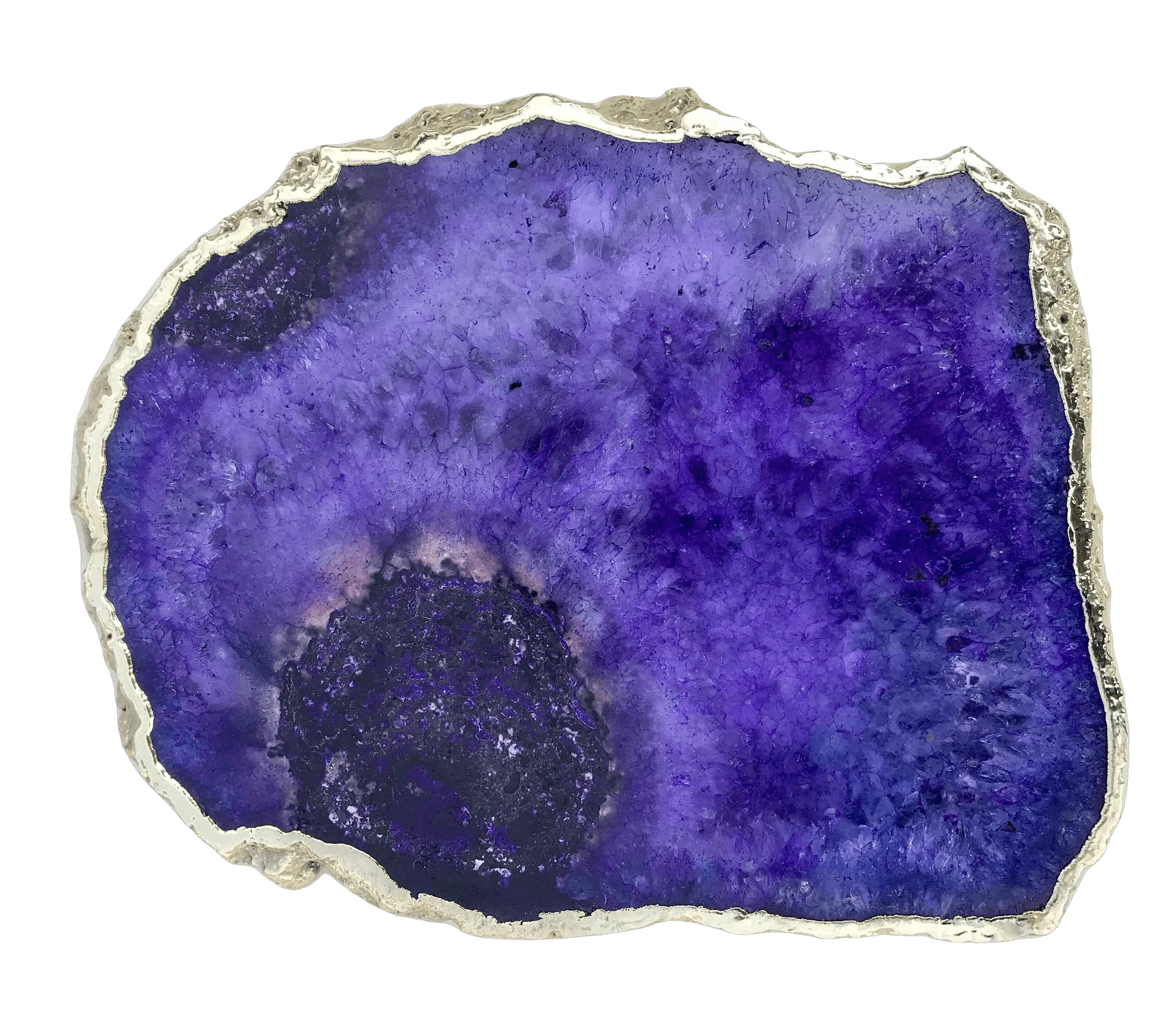 Large Purple Blue Galaxy Agate Cheese Platter Tray