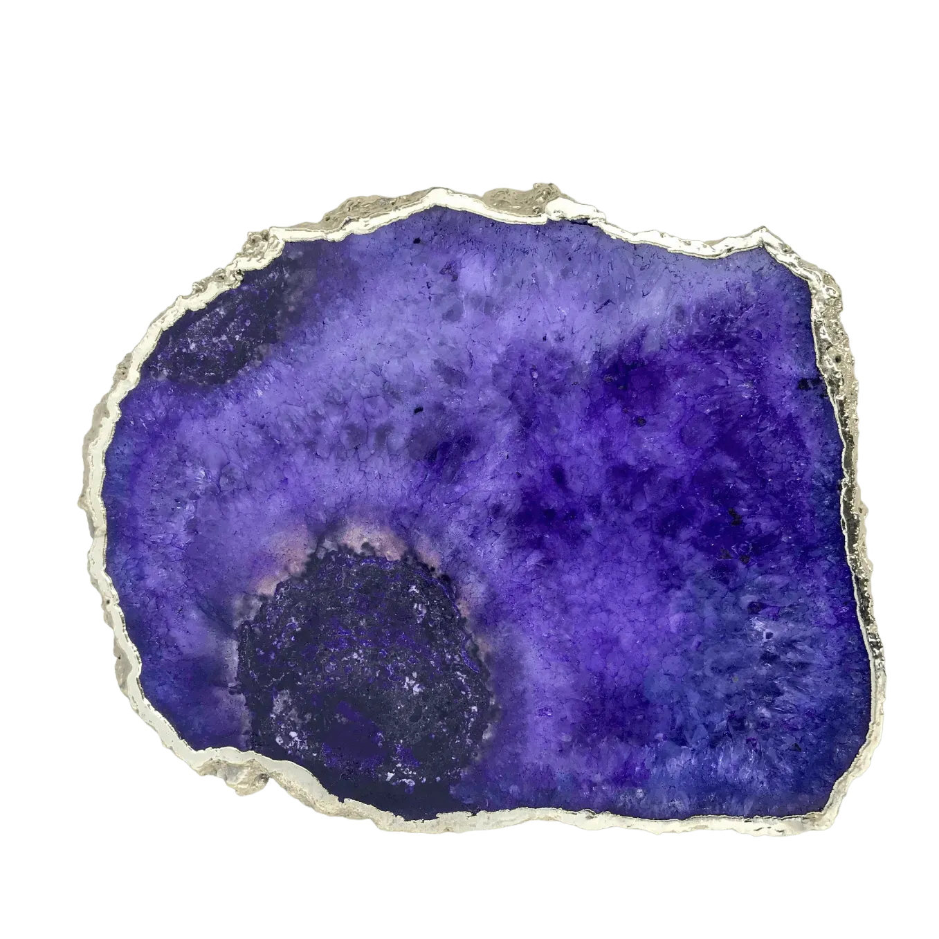 Large Purple Blue Galaxy Agate Cheese Platter Tray