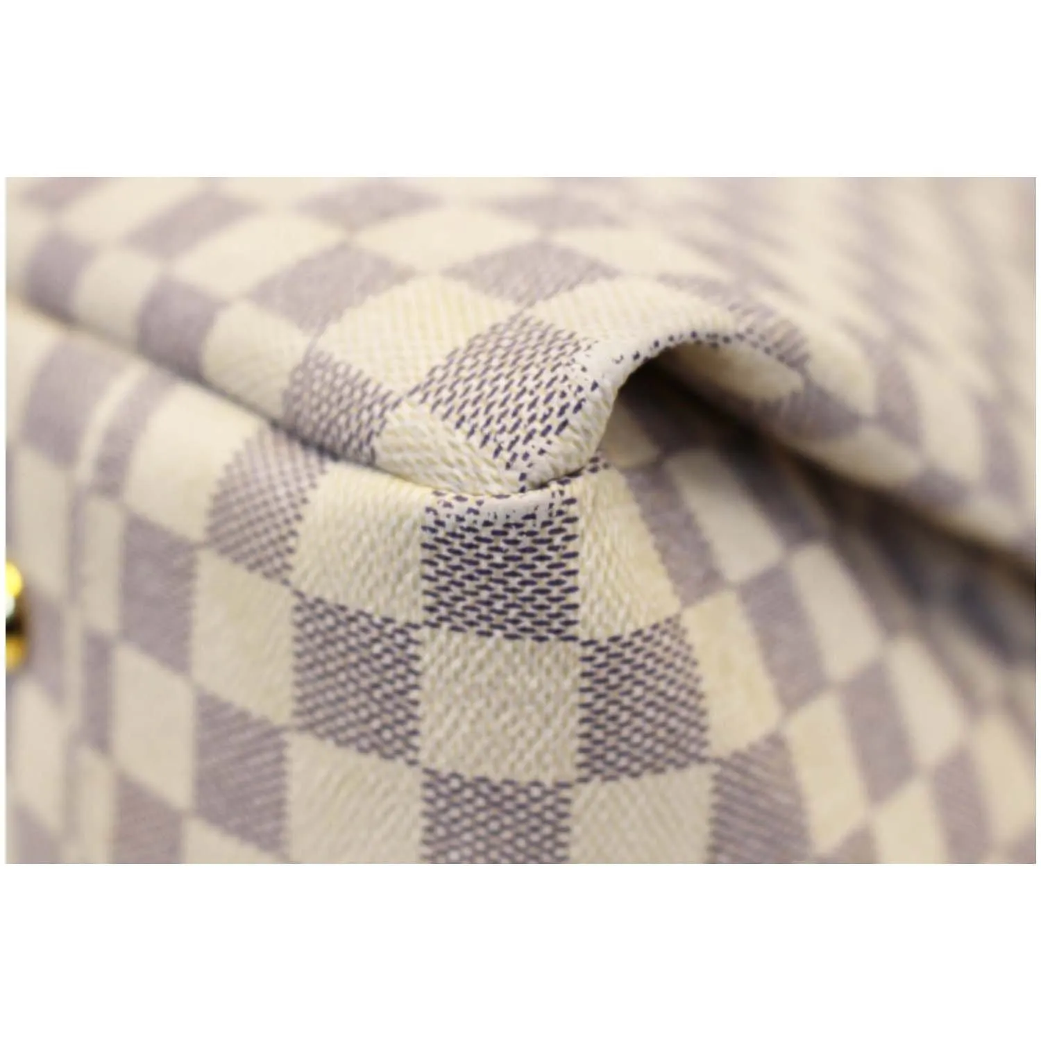 LOUIS VUITTON Artsy MM Damier Azur Shoulder Bag White