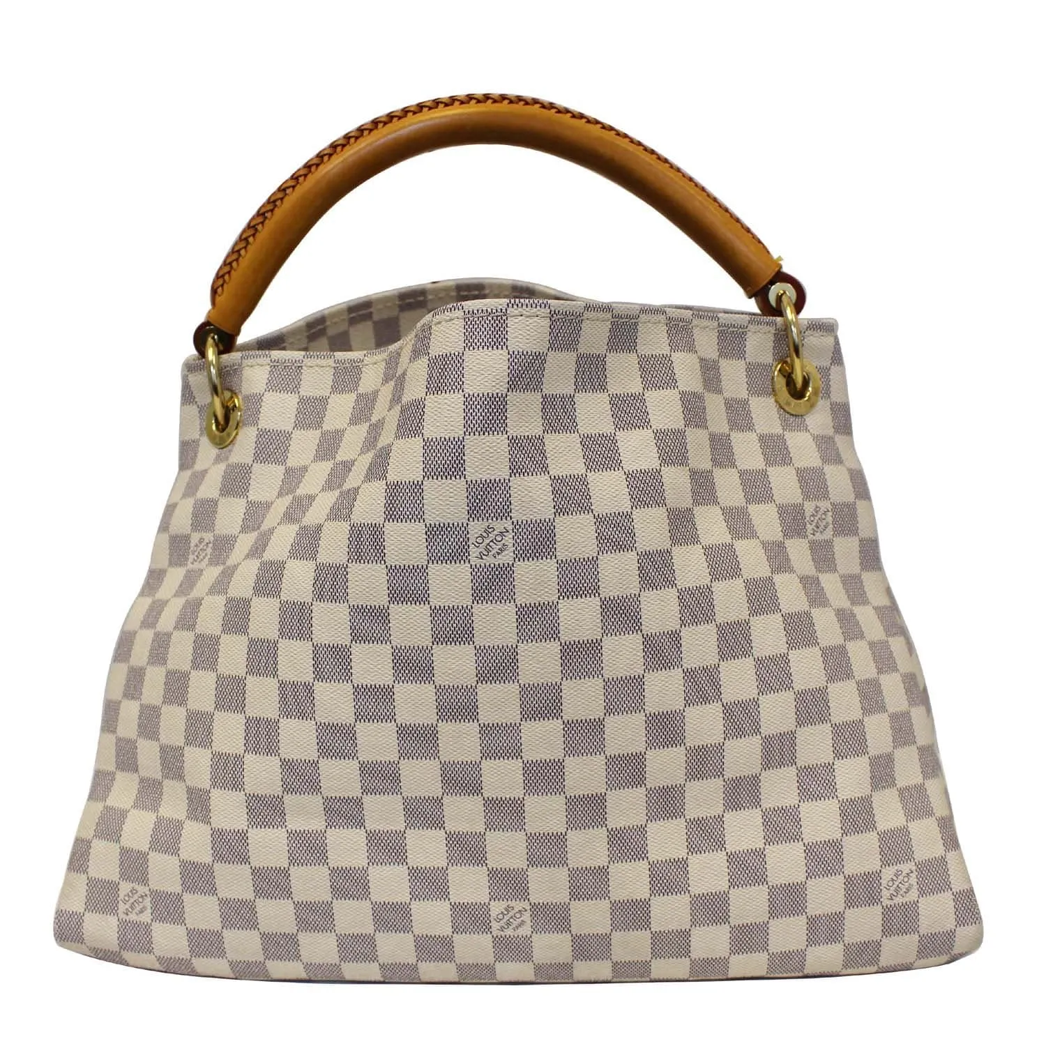 LOUIS VUITTON Artsy MM Damier Azur Shoulder Bag White