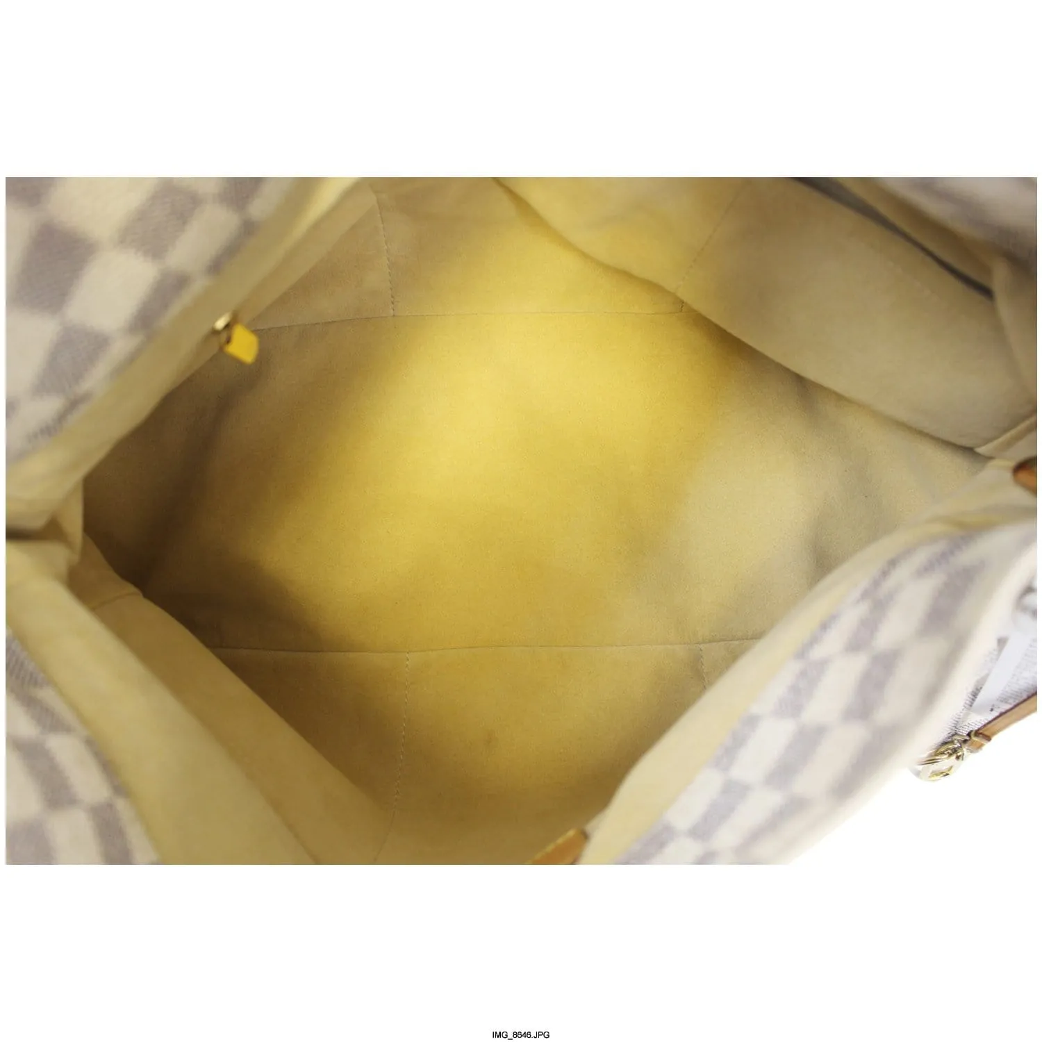 LOUIS VUITTON Artsy MM Damier Azur Shoulder Bag White