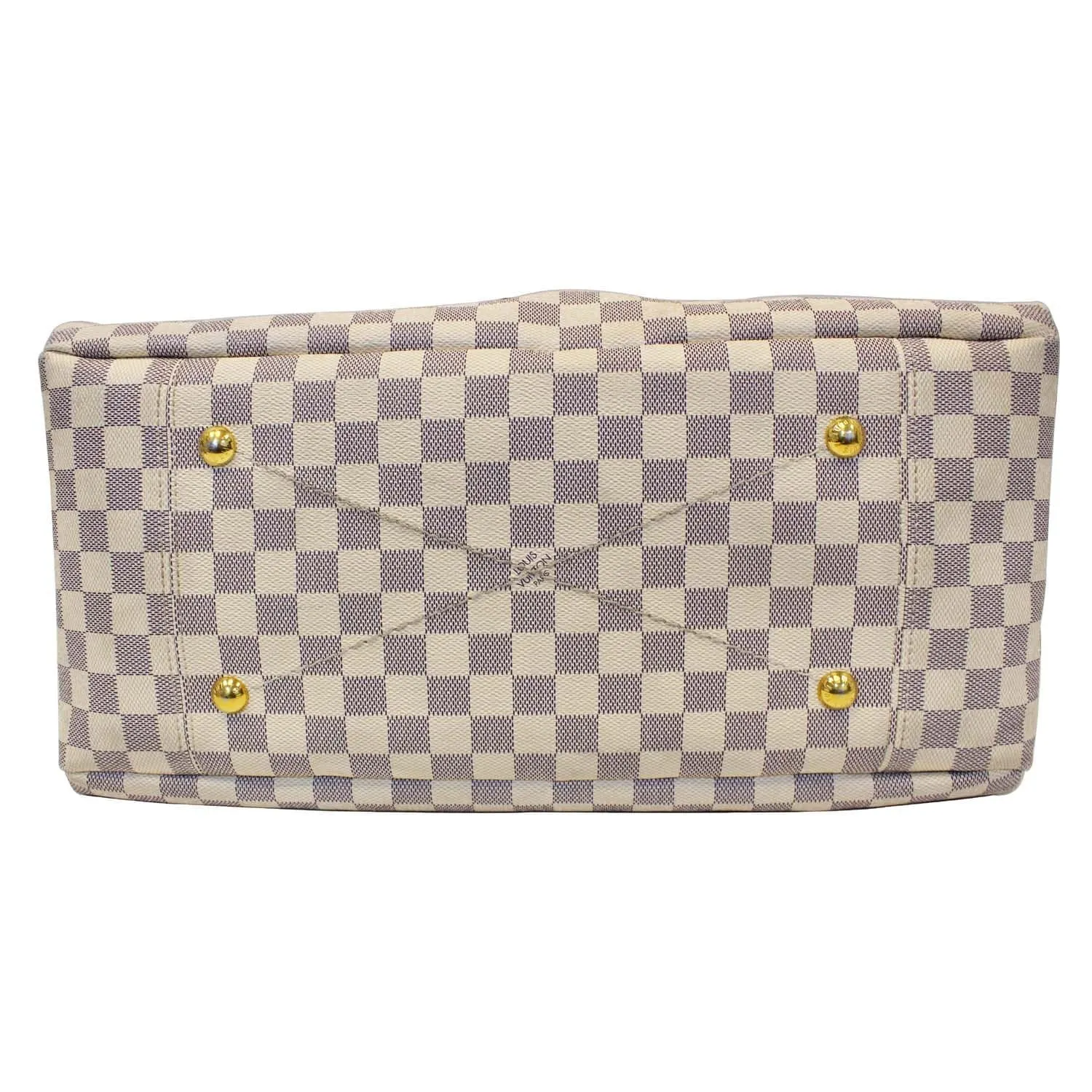 LOUIS VUITTON Artsy MM Damier Azur Shoulder Bag White