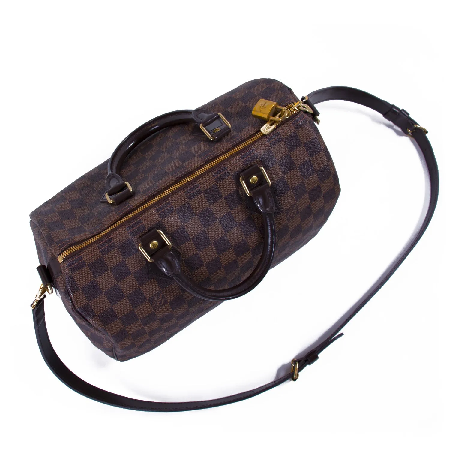 Louis Vuitton Damier Ebene Speedy 30 Bandouliere