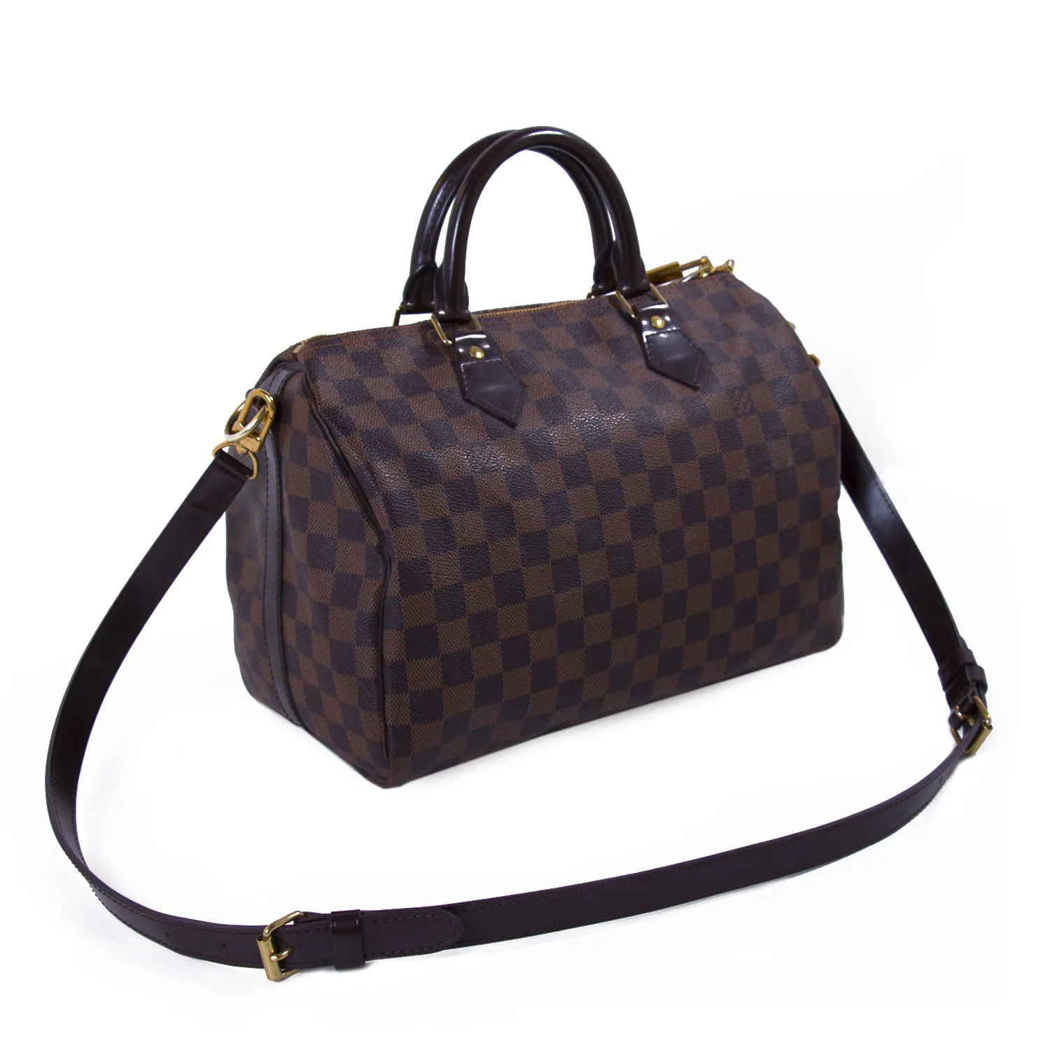Louis Vuitton Damier Ebene Speedy 30 Bandouliere