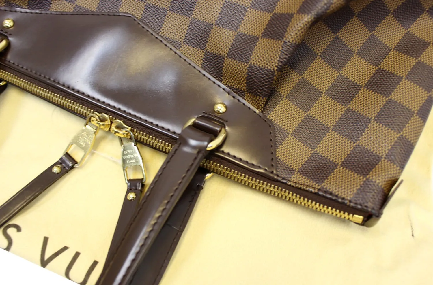 Louis Vuitton Damier Ebene Westminster GM Tote Shoulder Handbag