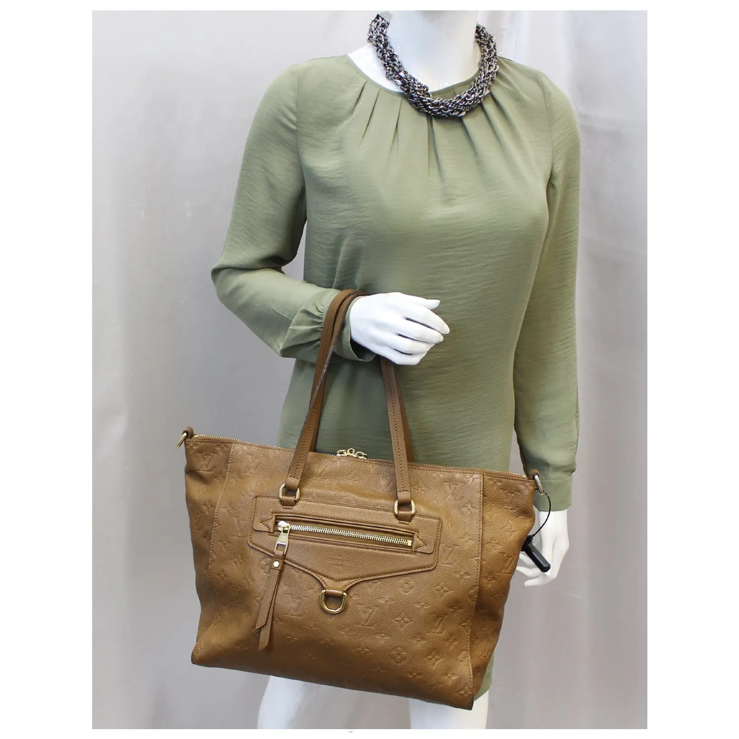 LOUIS VUITTON Lumineuse PM Monogram Empreinte Leather Shoulder Bag