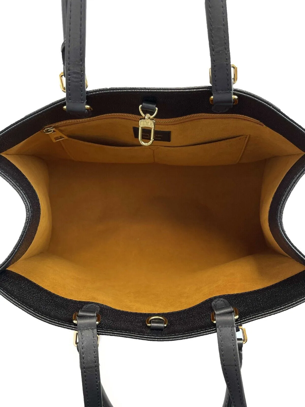Louis Vuitton - LV OnTheGo MM - Black Leather Tote w/ Shoulder Strap