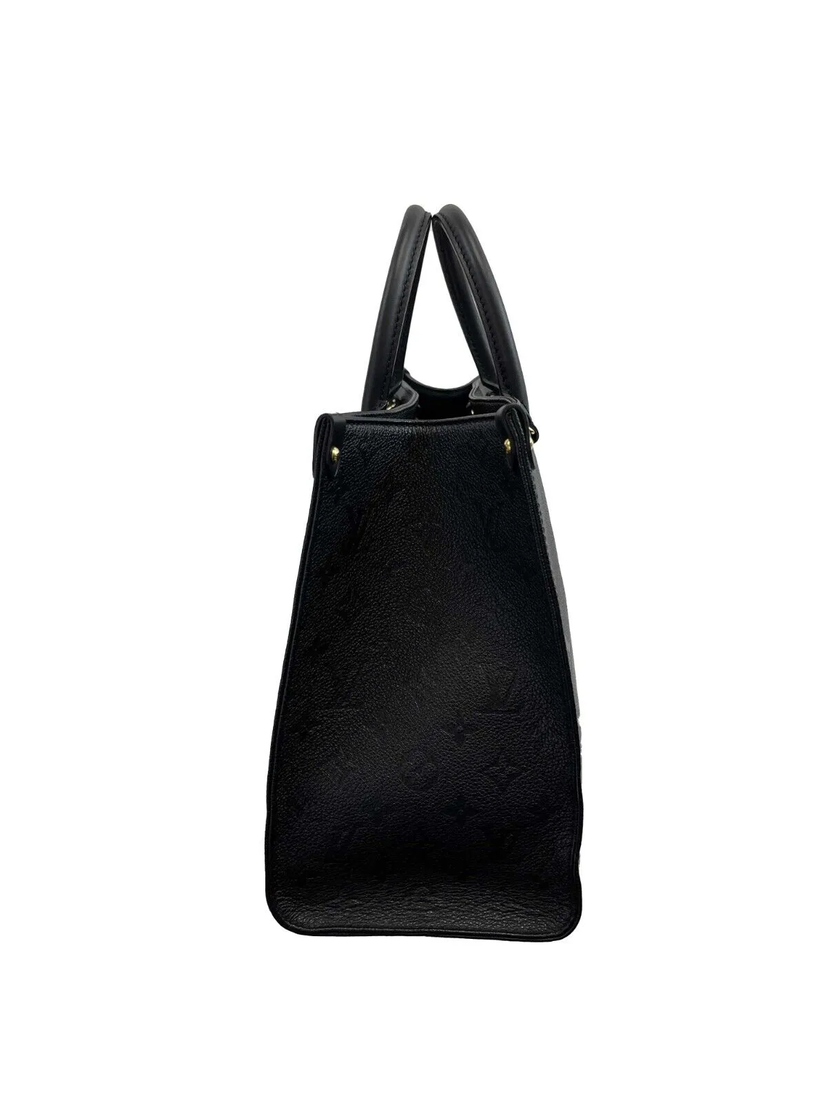 Louis Vuitton - LV OnTheGo MM - Black Leather Tote w/ Shoulder Strap