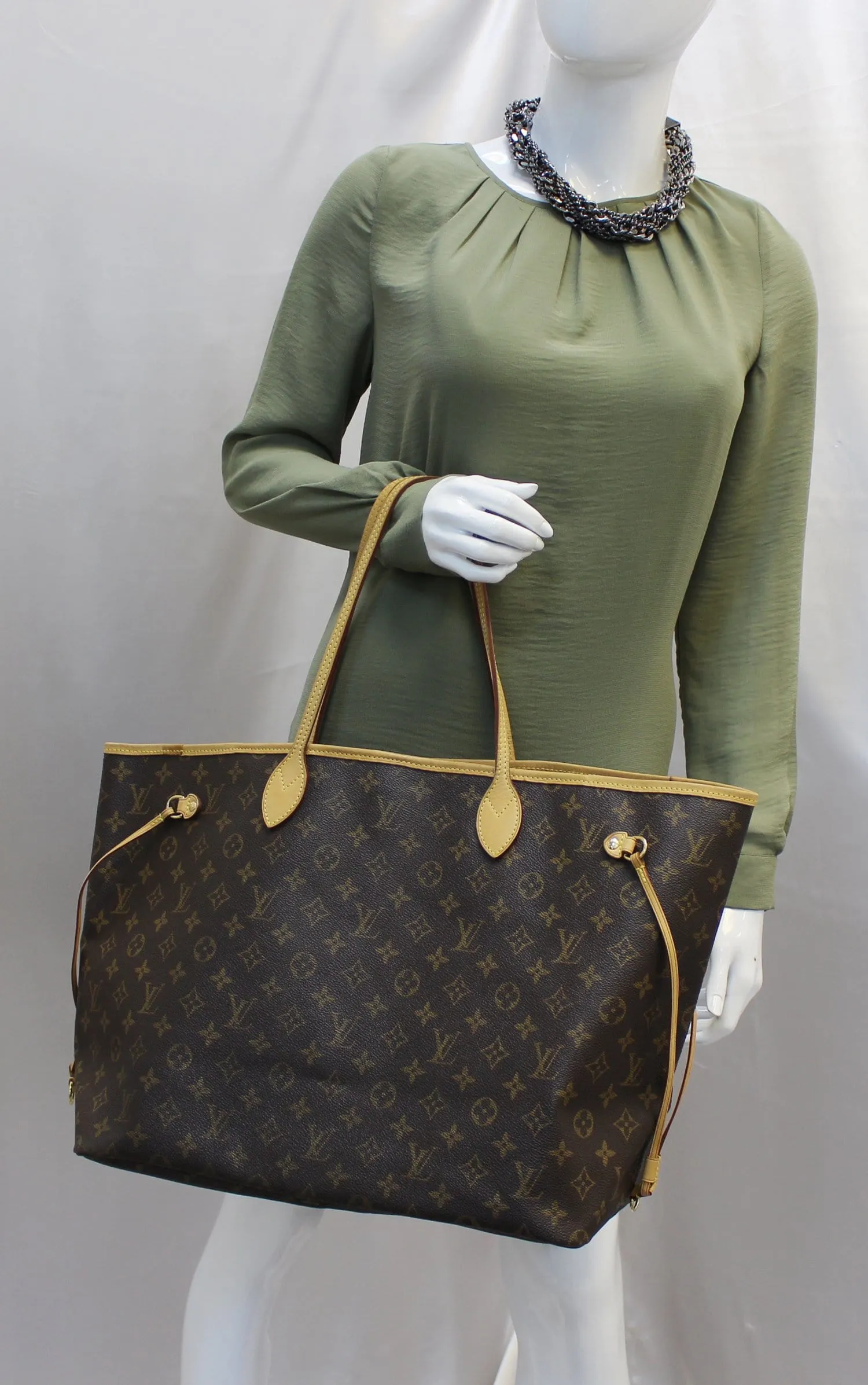 LOUIS VUITTON Monogram Canvas Neverfull GM Brown Tote Bag