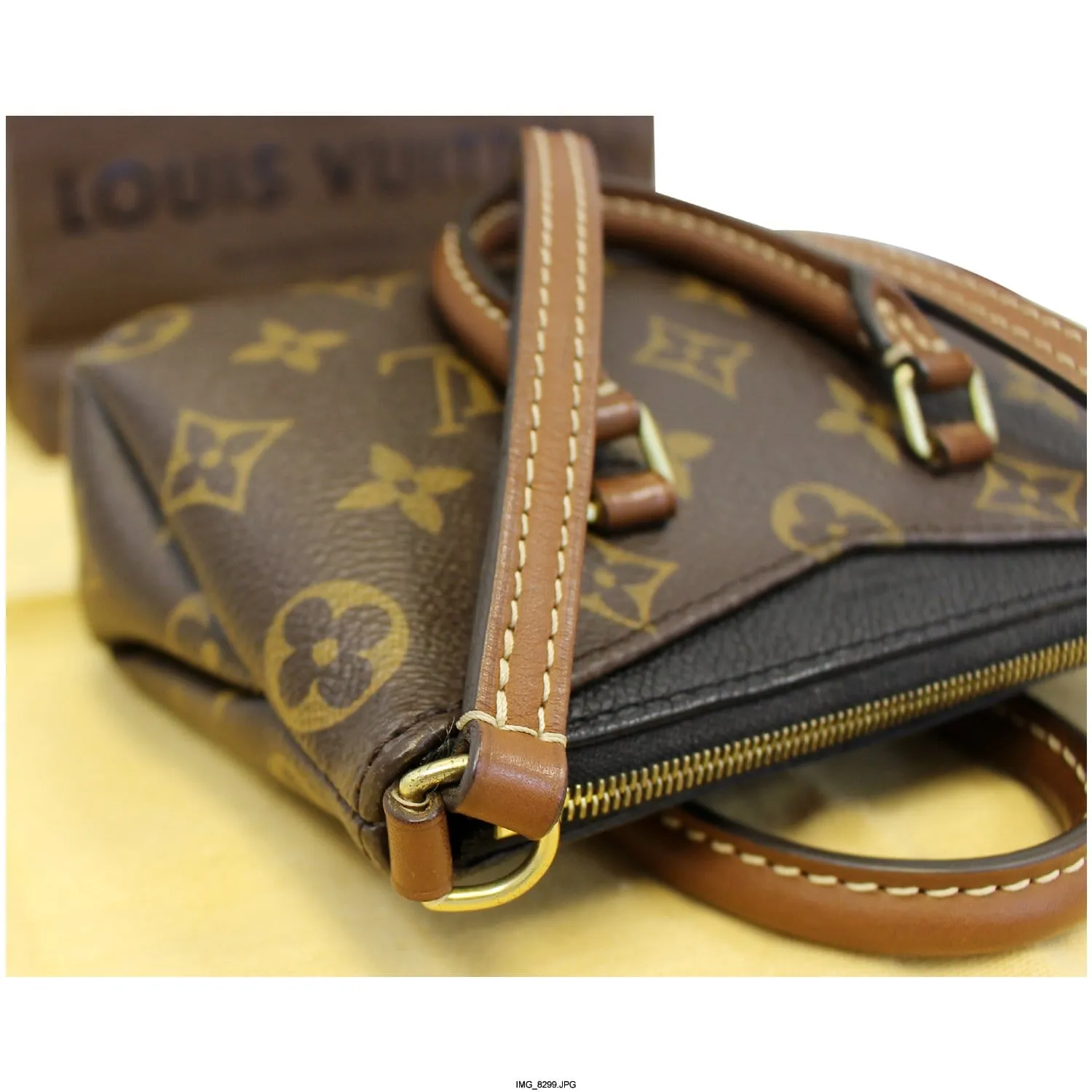 LOUIS VUITTON Nano Pallas Monogram Canvas Shoulder Crossbody Bag