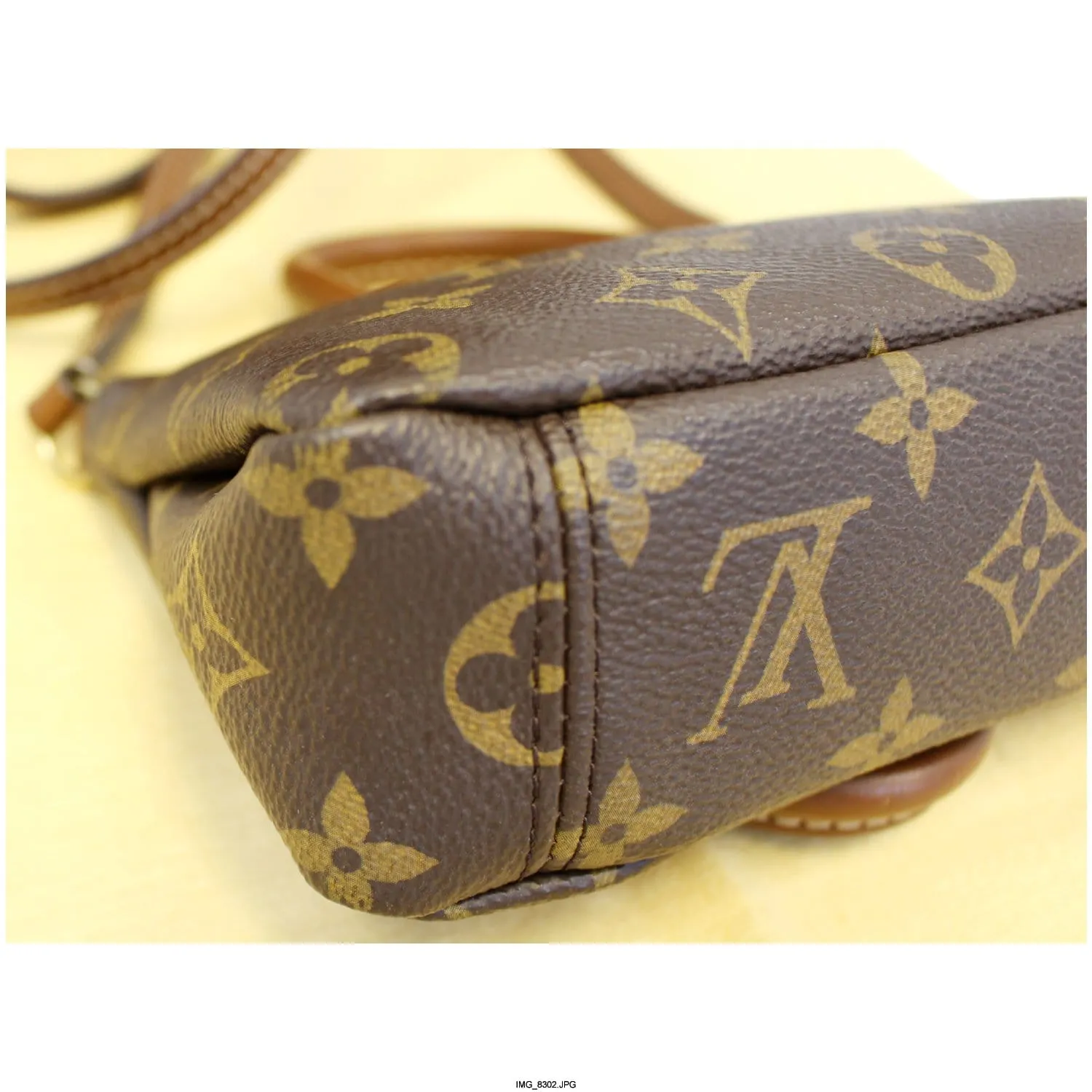 LOUIS VUITTON Nano Pallas Monogram Canvas Shoulder Crossbody Bag