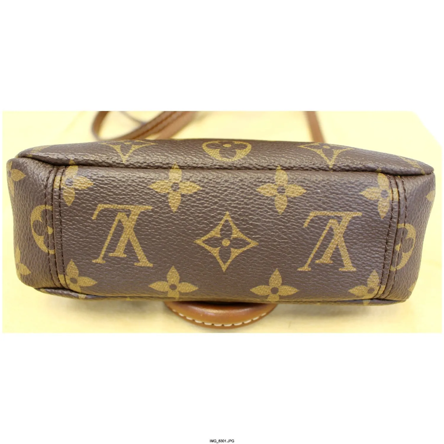 LOUIS VUITTON Nano Pallas Monogram Canvas Shoulder Crossbody Bag