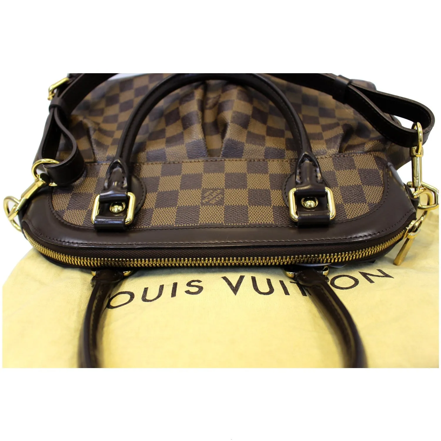 LOUIS VUITTON Trevi PM Damier Ebene Brown Shoulder Bag