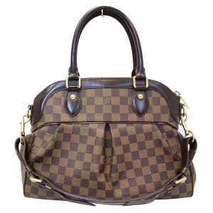 LOUIS VUITTON Trevi PM Damier Ebene Brown Shoulder Bag