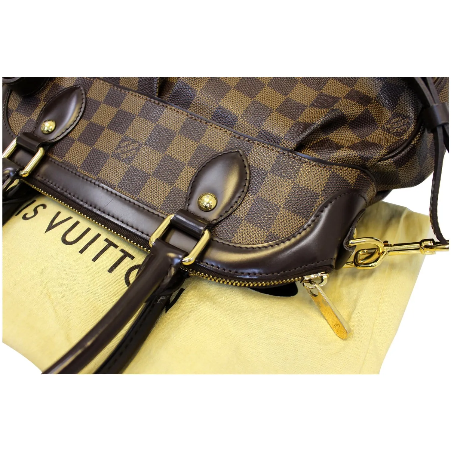 LOUIS VUITTON Trevi PM Damier Ebene Brown Shoulder Bag
