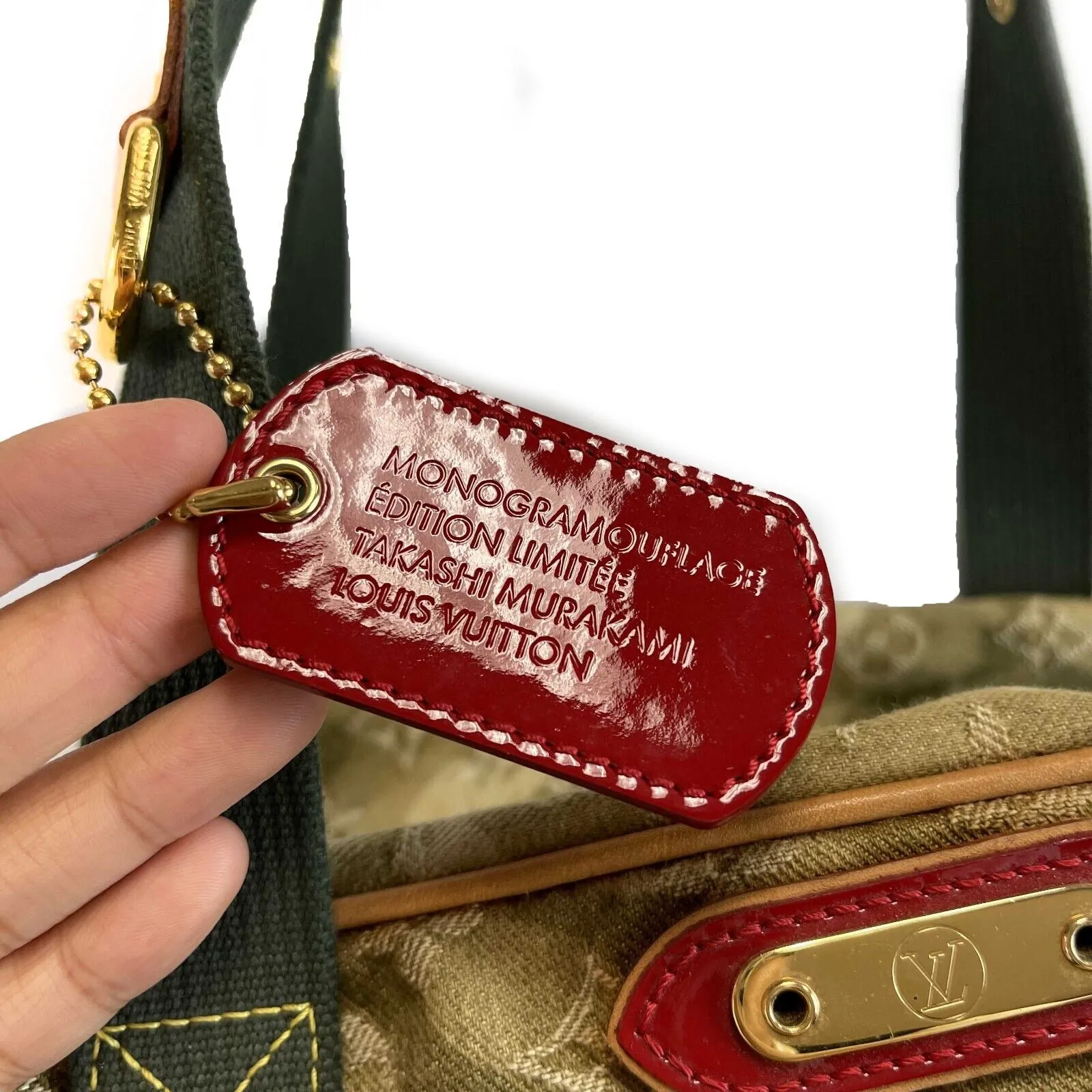 Louis Vuitton x Takashi Murakami Denim Monogram Jasmine Duffle LIMITED EDITION
