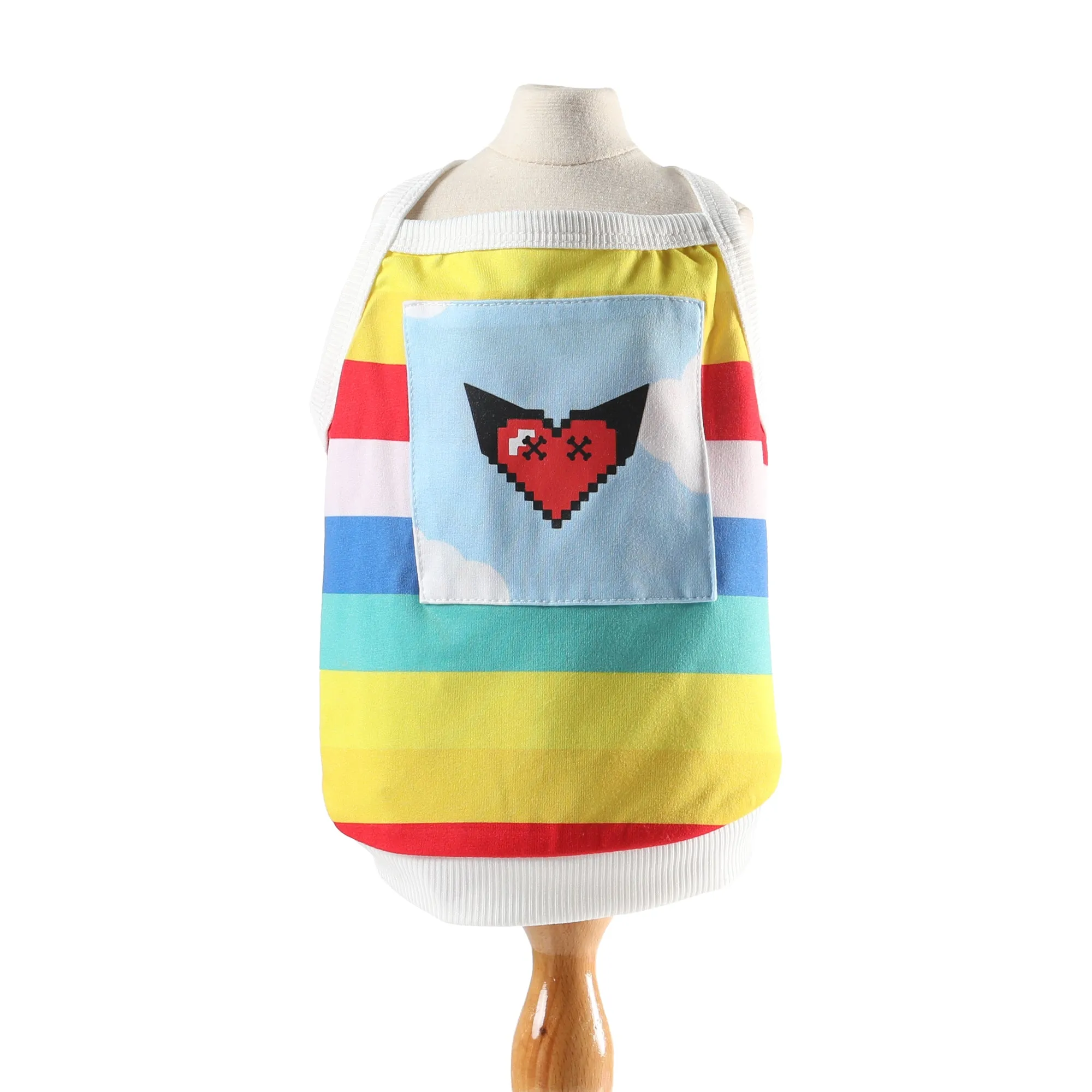 Loved at Heart Sleeveless Pet T-Shirt | Paws of Pride Collection | Toy Doggie™