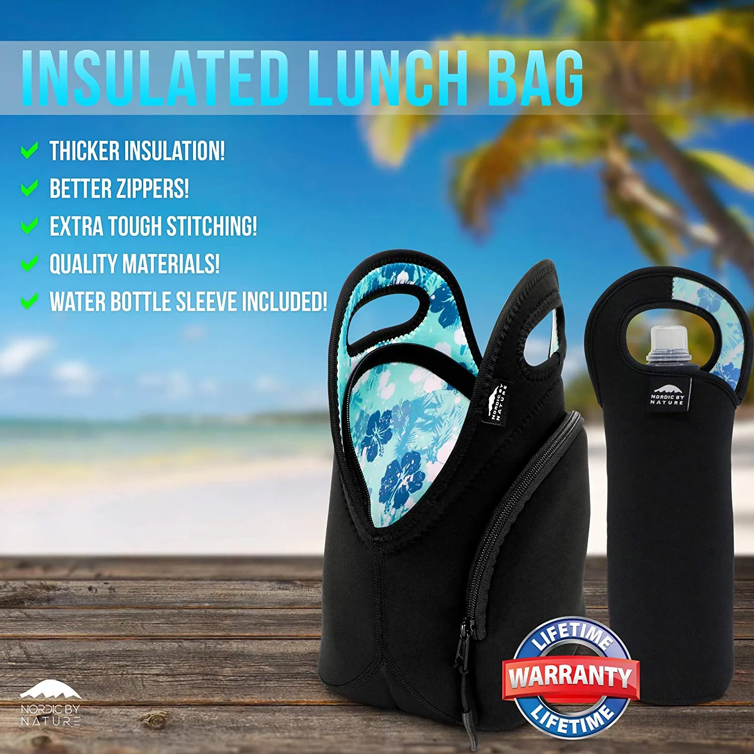 LUNCH BAG SET 12" BLUE HAWAII