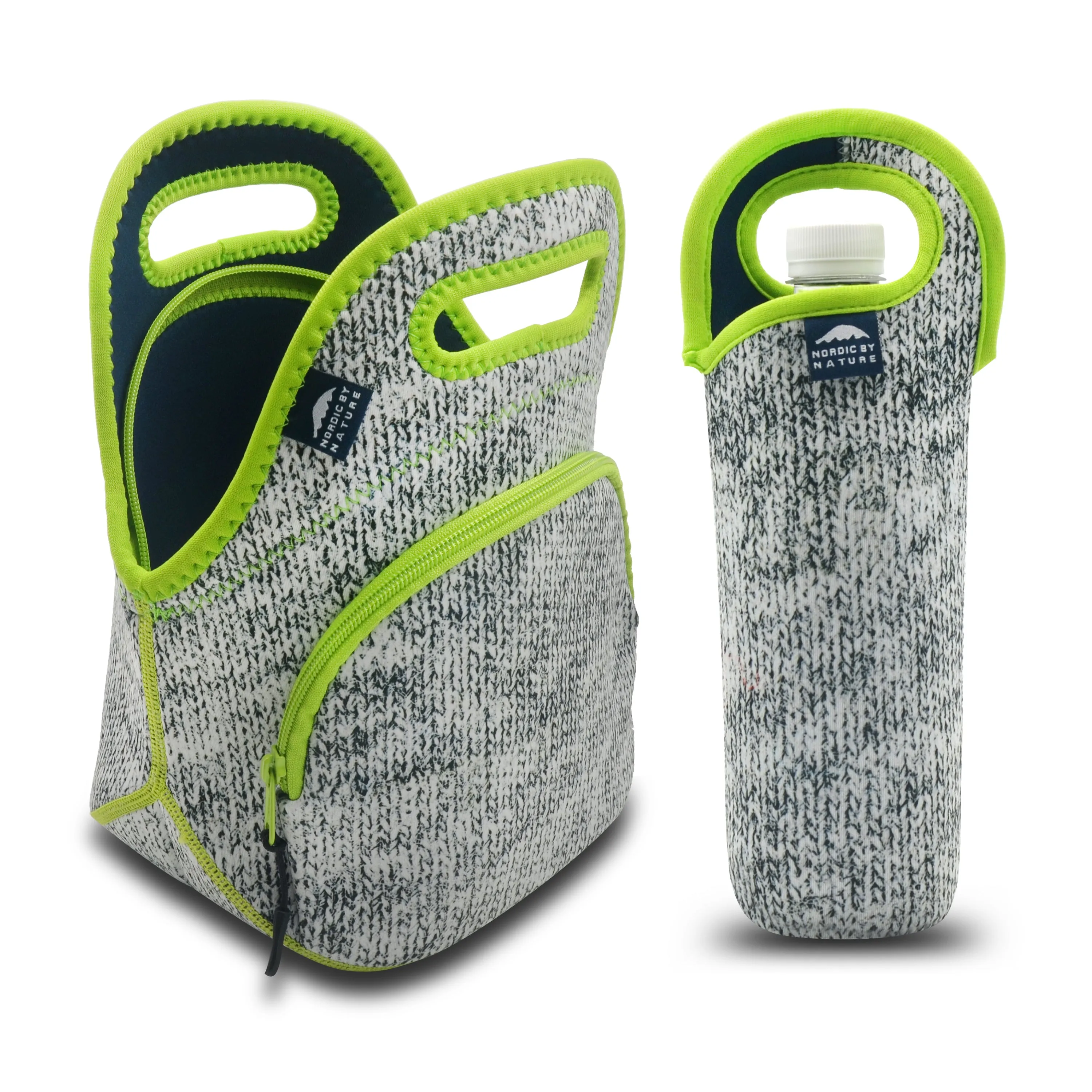 LUNCH BAG SET 12" GREY MELANGE