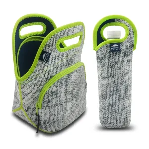 LUNCH BAG SET 12" GREY MELANGE