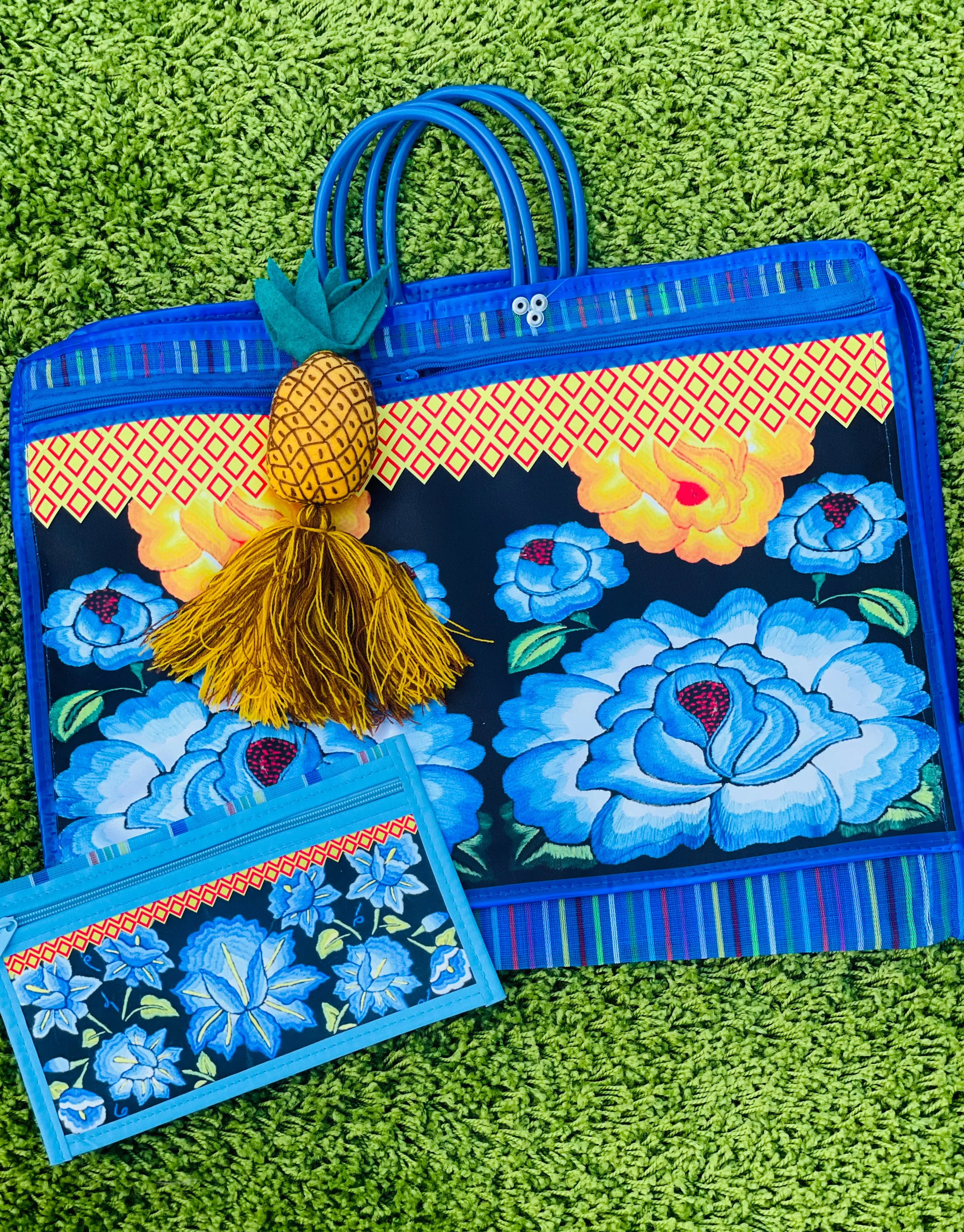 Mercado Bag Stationary Pencil Pouch and Large Organizer Bag