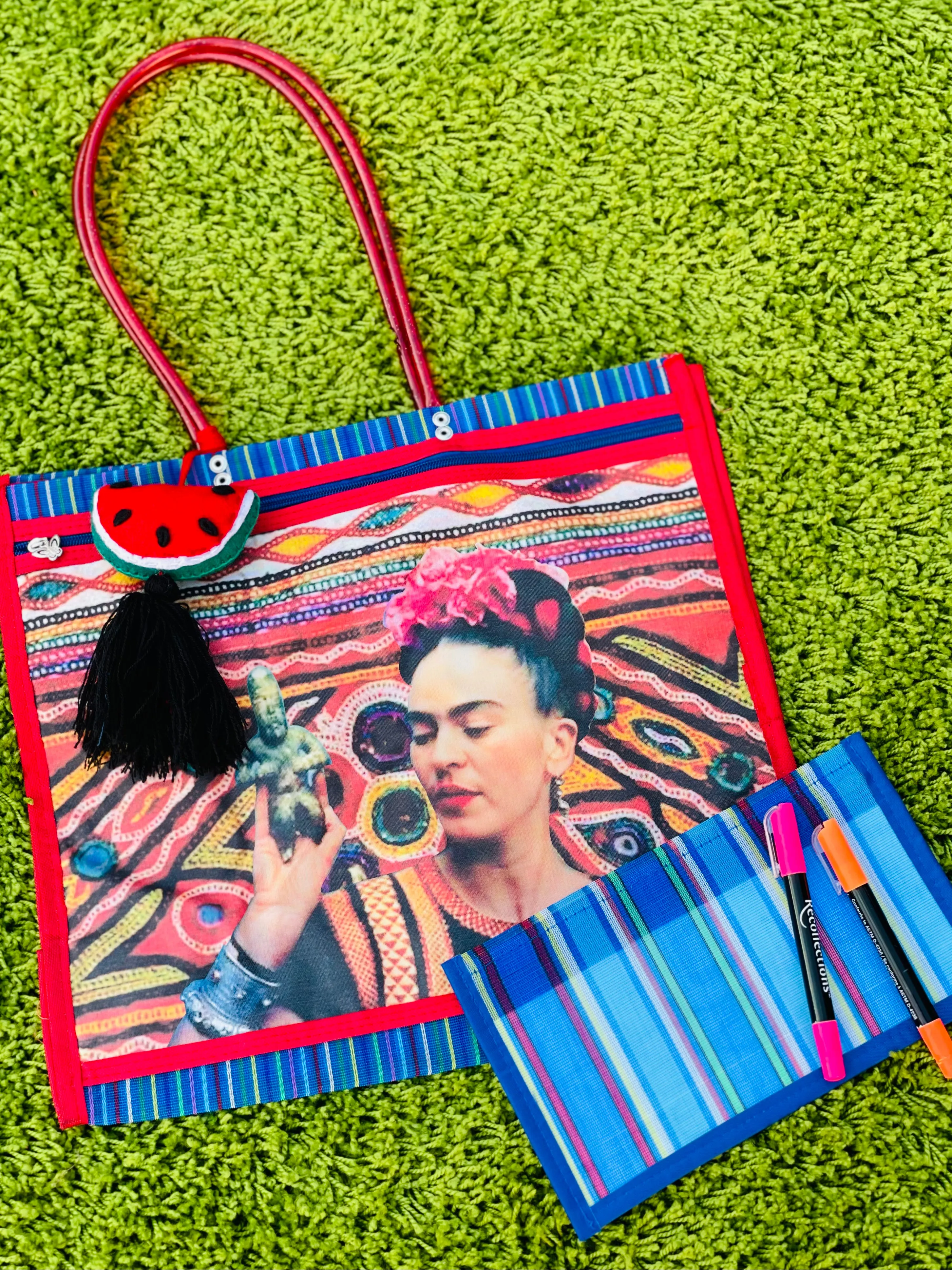 Mercado Bag Stationary Pencil Pouch and Large Organizer Bag