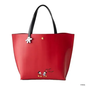Mickey Mouse and Minnie Mouse Red Tote Bag