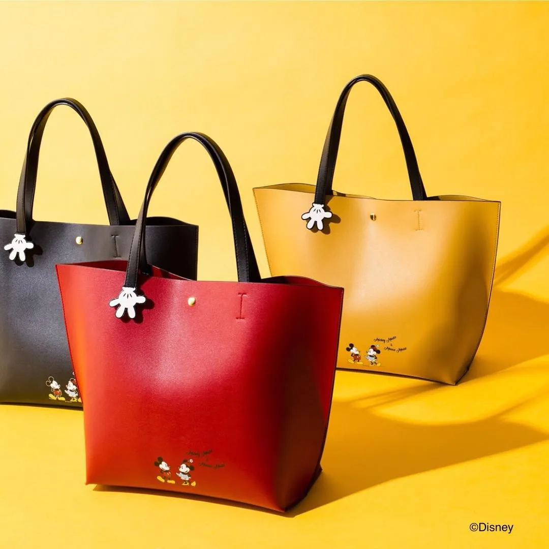 Mickey Mouse and Minnie Mouse Red Tote Bag